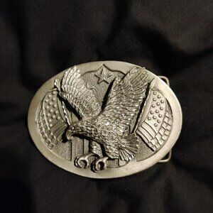 Colorado Silver Star 1994 Eagle US Flag Belt Buckle 5990